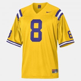 #8 Zach Mettenberger College Football LSU Men's Gold Jersey 822670-831
