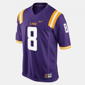 #8 Zach Mettenberger College Football LSU Tigers Men's Purple Jersey 353506-811