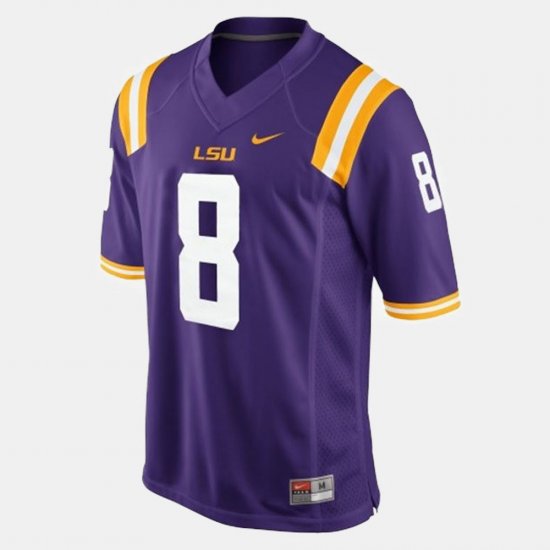 #8 Zach Mettenberger College Football LSU Tigers Men\'s Purple Jersey 353506-811