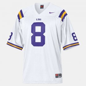 #8 Zach Mettenberger College Football LSU Men's White Jersey 735505-863