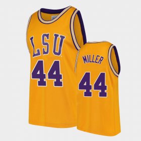 #44 Adam Miller College Basketball LSU 2021 Transfer Home Mens Gold Jersey 919009-736