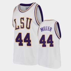#44 Adam Miller College Basketball Louisiana State Tigers 2021 Transfer Alternate Mens White Jersey 590548-604