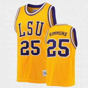 #25 Ben Simmons Commemorative Basketball LSU Commemorative Classic Men's Gold Jersey 627785-479