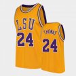 #24 Cameron Thomas College Basketball LSU 2021 NBA Draft Prospect Men Gold Jersey 478549-807