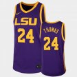 #24 Cameron Thomas College Basketball LSU 2021 NBA Top Draft Men Purple Jersey 636377-717