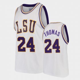 #24 Cameron Thomas College Basketball Tigers 2021 NBA Top Draft Mens White Jersey 845076-511
