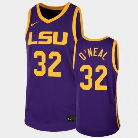 #32 Shareef O'Neal College Basketball Louisiana State Tigers 2020-21 Replica Mens Purple Jersey 717807-566