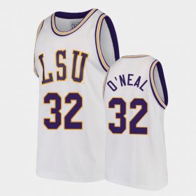 #32 Shareef O'Neal College Basketball LSU Tigers 2020-21 Replica Men White Jersey 418273-713