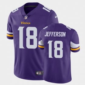 #18 Justin Jefferson 2020 NFL Draft LSU Tigers Vapor Limited Men's Purple Jersey 828145-772