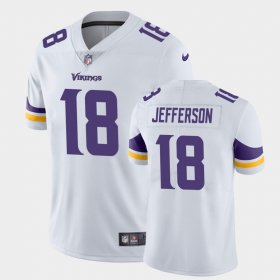 #18 Justin Jefferson 2020 NFL Draft Tigers Vapor Limited Mens White Jersey 441052-363