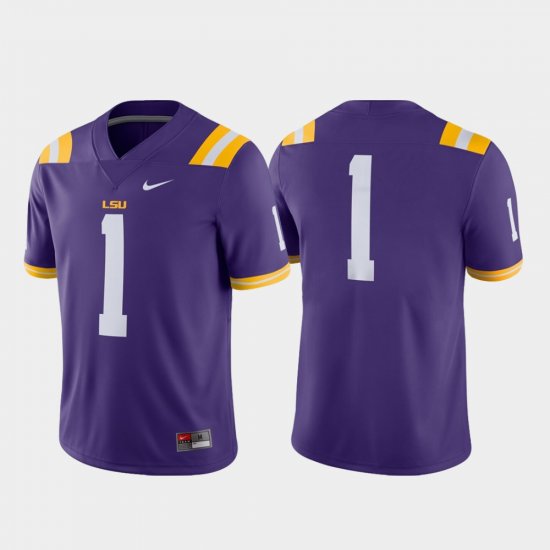 #1 Game LSU Tigers College Football Mens Purple Jersey 350080-882