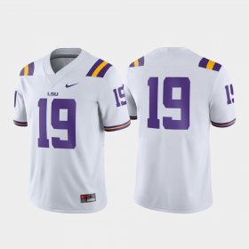 #19 Game LSU Mens White Jersey 437639-634