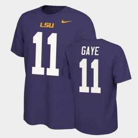 #11 Ali Gaye Name and Number Tigers Name & Number Retro Men's Purple T-Shirt 594332-352