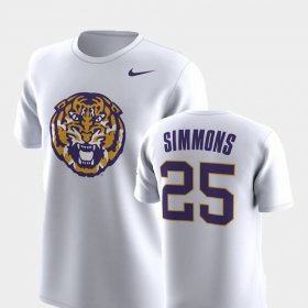 #25 Ben Simmons Future Stars Louisiana State Tigers Replica Men White T-Shirt 145629-429