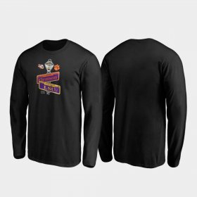 2020 National Championship Matchup LSU vs. Clemson Tigers Touchdown Long Sleeve Mens Black T-Shirt 425285-416