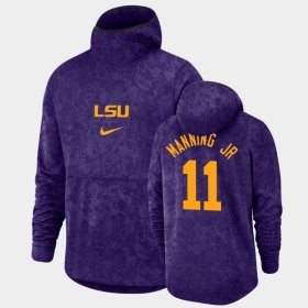 #11 Charles Manning Jr. Basketball Spotlight LSU Pullover Team Logo Men Purple Hoodie 725991-492