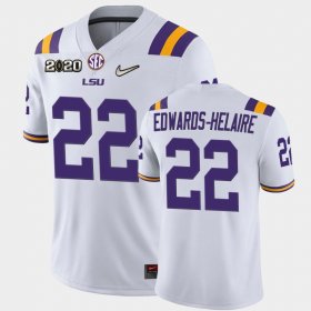 #22 Clyde Edwards-Helaire Game LSU 2020 Football Men's White Jersey 168396-824