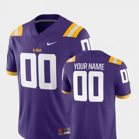 #00 Custom College Football Tigers 2018 Game Men Purple Jersey 853442-952