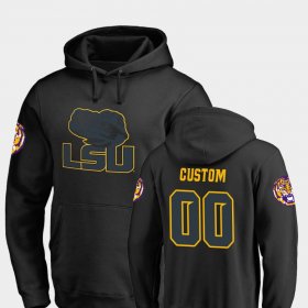 #00 Custom College Football Louisiana State Tigers Big & Tall Taylor Men's Black Hoodie 155562-998