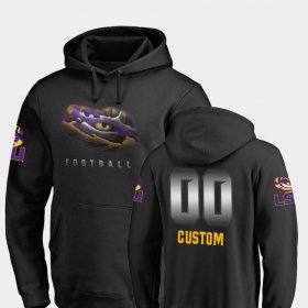 #00 Custom Midnight Mascot Louisiana State Tigers Football Mens Black Hoodie 961021-996