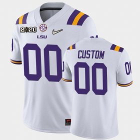 #00 Custom Game LSU 2020 Football Mens White Jersey 239434-123