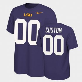 #00 Custom Name and Number LSU Tigers Name & Number Retro Men's Purple T-Shirt 822188-536