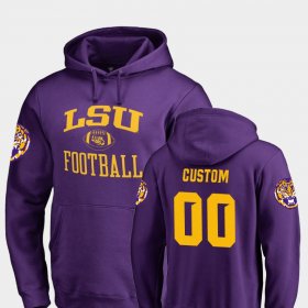 #00 Custom Neutral Zone LSU College Football Men Purple Hoodie 602811-538