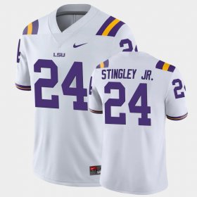 #24 Derek Stingley Jr. College Football Louisiana State Tigers Game Men White Jersey 522603-505