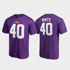#40 Devin White College Legends LSU Name & Number Men's Purple T-Shirt 447108-544 #40 Devin White College Legends LSU Name & Number Men's Purple T-Shirt 447108-544