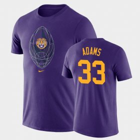 #33 Jamal Adams Football Icon Louisiana State Tigers Legend Men's Purple T-Shirt 963479-230