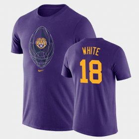 #18 Tre'Davious White Football Icon LSU Tigers Legend Men's Purple T-Shirt 227723-994