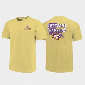 2019 National Champions Tigers Field of State Comfort Color Mens Gold T-Shirt 991854-818