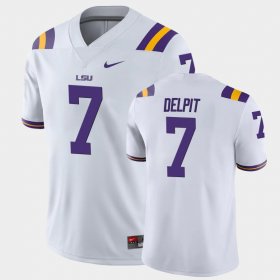 #7 Grant Delpit College Football Tigers Game Men White Jersey 395991-687