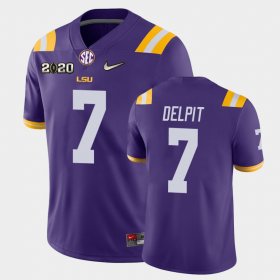 #7 Grant Delpit Game LSU Tigers 2020 Football Mens Purple Jersey 412198-610