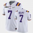 #7 Grant Delpit Game Tigers 2020 Football Men White Jersey 404559-755