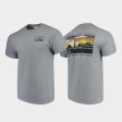 Campus Scenery Louisiana State Tigers Comfort Colors Men Gray T-Shirt 455866-702