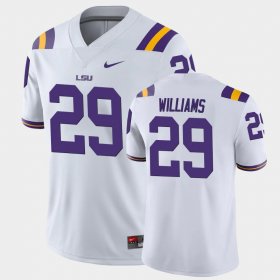 #29 Greedy Williams College Football Tigers Game Men White Jersey 125263-490