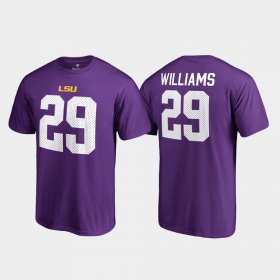 #29 Greedy Williams College Legends LSU Tigers Name & Number Mens Purple T-Shirt 775173-498 #29 Greedy Williams College Legends LSU Tigers Name & Number Mens Purple T-Shirt 775173-498