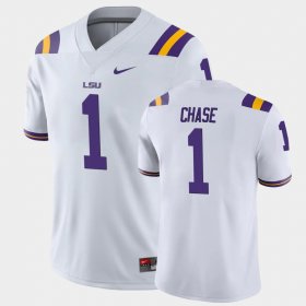 #1 Ja'Marr Chase College Football Louisiana State Tigers Game Men White Jersey 221688-719