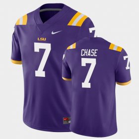 #7 Ja'Marr Chase Game LSU College Football Men Purple Jersey 434265-167