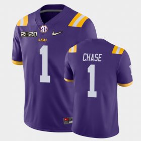 #1 Ja'Marr Chase Game Louisiana State Tigers 2020 Football Men Purple Jersey 928965-406