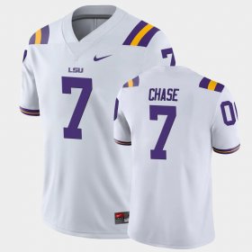 #7 Ja'Marr Chase Game LSU Tigers College Football Mens White Jersey 437184-566