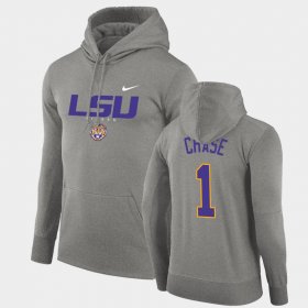 #1 Ja'Marr Chase Facility Performance LSU Pullover Men Gray Hoodie 960280-142