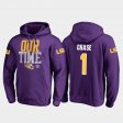 #1 Ja'Marr Chase 2019 Fiesta Bowl Bound LSU Tigers Counter Mens Purple Hoodie 692836-821