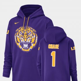 #1 Ja'Marr Chase Champ Drive LSU Football Performance Men's Purple Hoodie 742752-889
