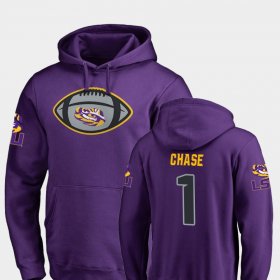 #1 Ja'Marr Chase Game Ball Tigers Football Men Purple Hoodie 410625-989