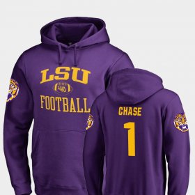 #1 Ja'Marr Chase Neutral Zone LSU College Football Men's Purple Hoodie 819690-352