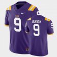 #9 Joe Burrow Game LSU College Football Men Purple Jersey 324361-966