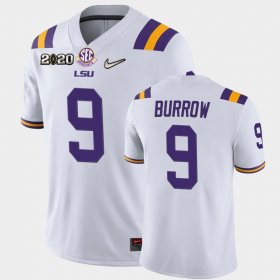 #9 Joe Burrow Game LSU 2020 National Champions Mens White Jersey 311998-638