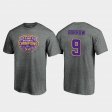 #9 Joe Burrow 2019 National Champions Tigers College Football Playoff Visor Mens Heather Gray T-Shirt 739541-640